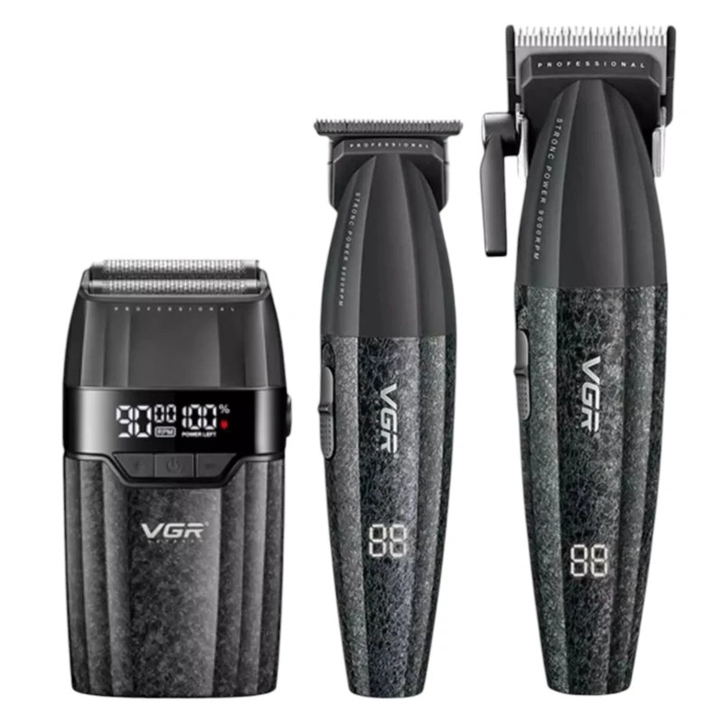 ماشین اصلاح موی سر و صورت وی جی ار مدل V-640 s3 مجموعه 3 عددی VGR