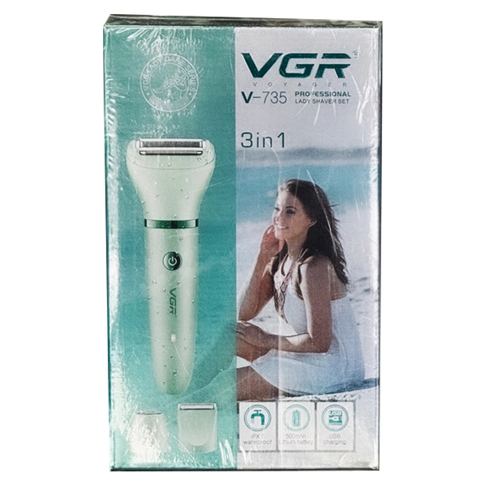 شیور صورت و بدن 3 کاره وی جی آر VGR مدل V-735 شارژی و حرفه‌ای