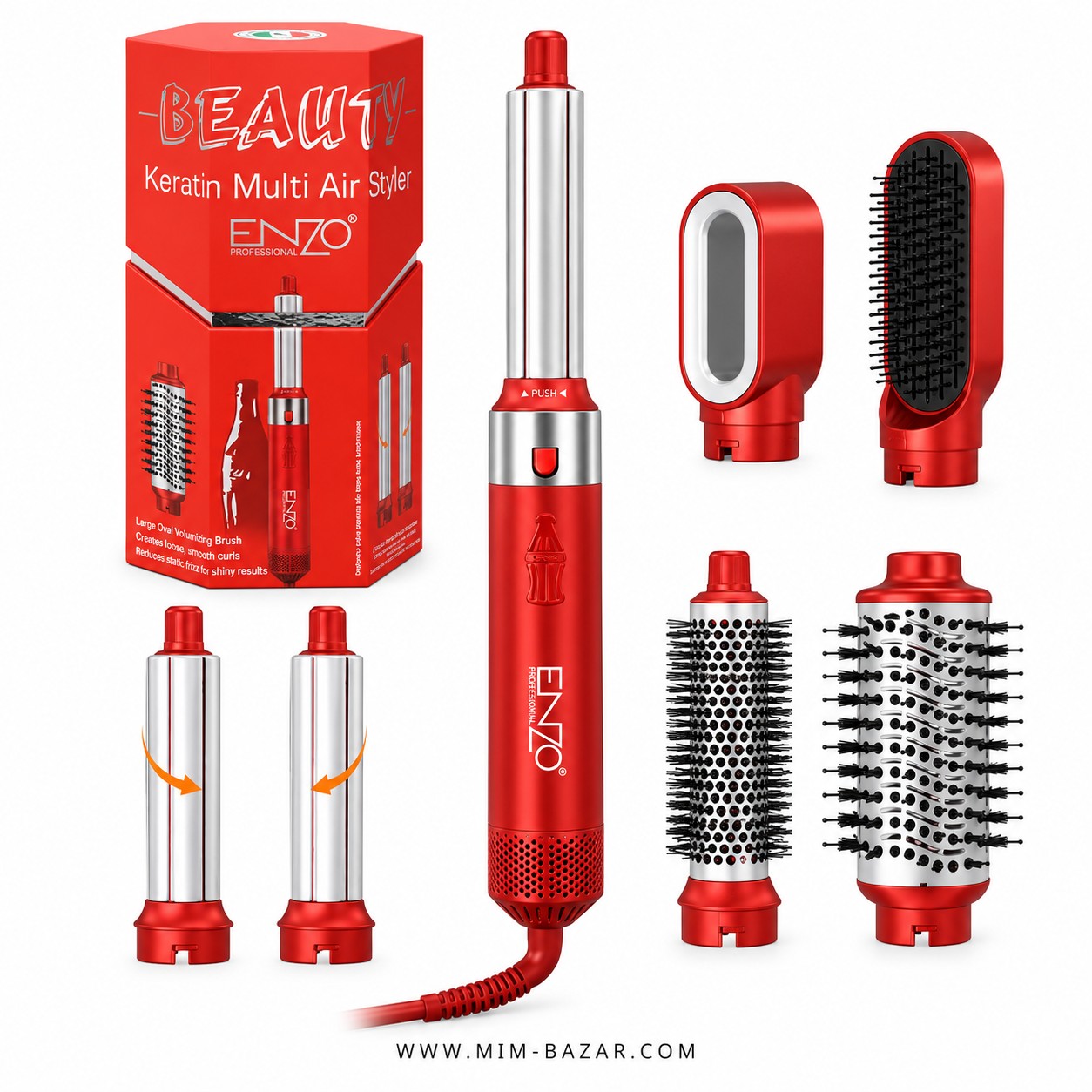 سشوار چند کاره انزو مدل 6227 ENZO EN-6227 | Keratin Multi Air Styler