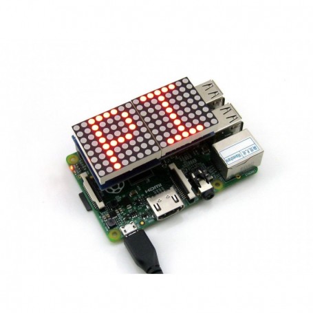 شیلد تابلو روان دات ماتریس برد رزبری پای RPI Dot Matrix shield با تراشه MAX7219