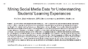 خلاصه ی کلی مقاله ی Mining Social Media Data for Understanding Students’ Learning Experiences