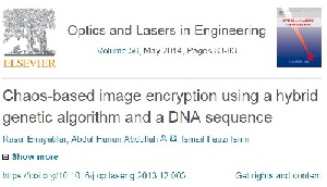 سورس رمزنگاری تصویر مقاله Chaos-based image encryption using a hybrid genetic algorithm and a DNA sequence