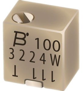3224X-1-103E | Trimmer Resistors - SMD 4mm 10Kohms 10% Square Cermet Sealed