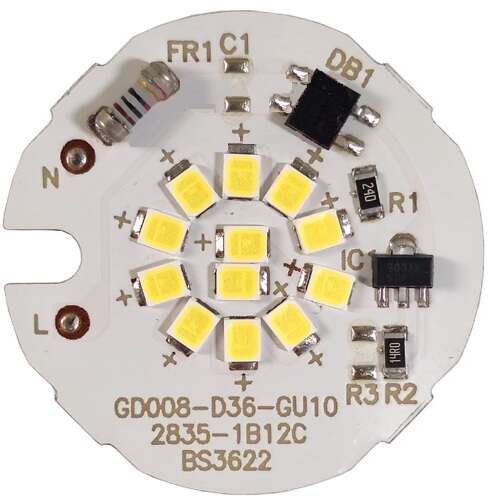 LED DOB مهتابی W-220V-گرد35mm-7w