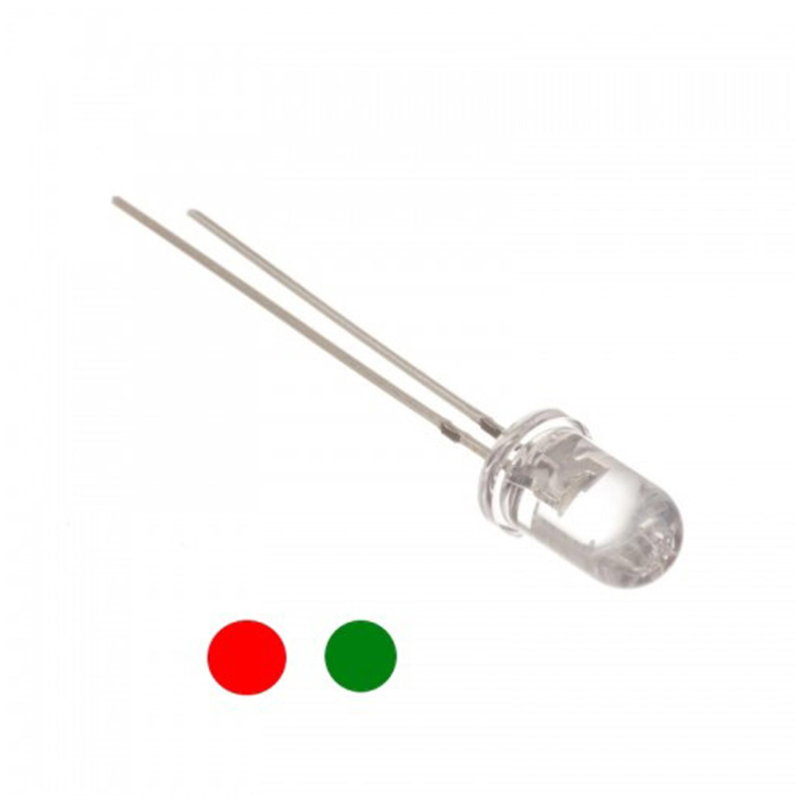 LED دوبل قرمز-سبز شفاف 5mm