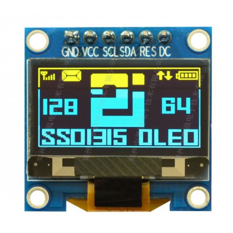 OLED 0.96 inch OLED display module 128x64 SSD1306 IIC SPI / Yellow & Blue