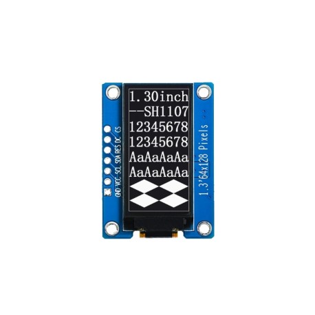 OLED 1.30 inch OLED Module white 64x128 spi -iic /sh1107