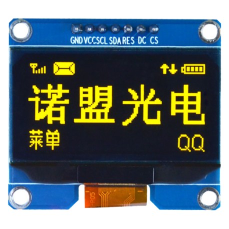 OLED 1.54 inch OLED Module Yellow 128x64 IIC SPI / SSD1309