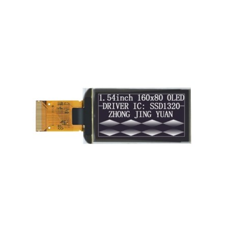 OLED 1.54 inch white 160x80 spi -iic /ssd1320