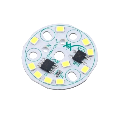 LED DOB سفید مهتابی 220VAC 5W گرد قطر 30mm مارک XGD