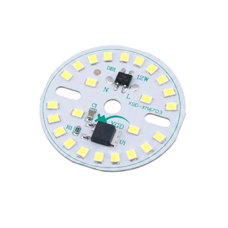 LED DOB سفید مهتابی 220VAC 12W گرد قطر 45mm مارک XGD
