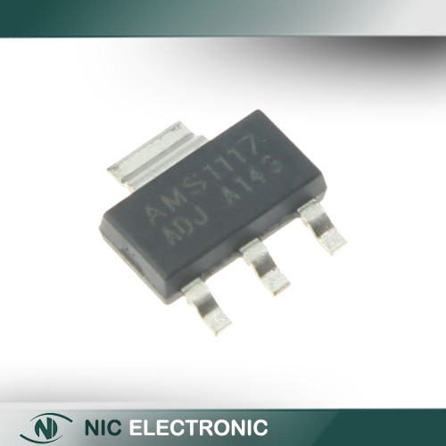 رگولاتور AMS1117-ADJ پکیج SOT-223 | قطعات الکترونیک نگاه ایمن