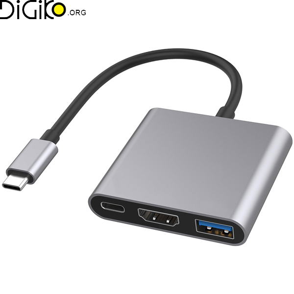 تبدیل تایپ سی به HDMI/USB/PD مینی تک