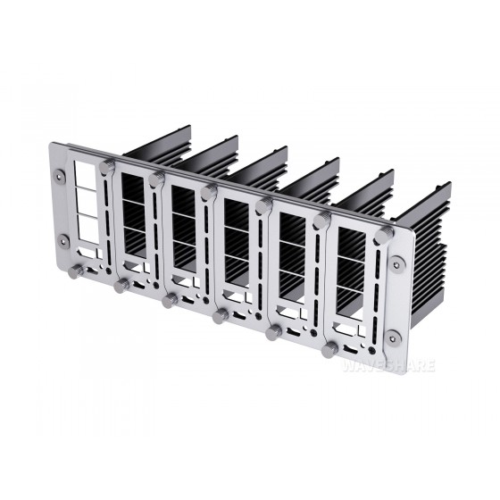 کیت کلاستر سرور چندگرهی PiRack-M6F برای Raspberry Pi 4/5، رک 10 اینچی، فضای نصب 2U