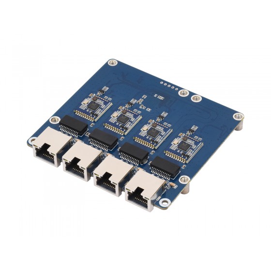 PCIe TO 4-CH Gigabit / 2.5G ETH Board (B) – Waveshare کارت توسعه PCIe به ۴ پورت گیگابیت یا ۲.۵ گیگابیت اترنت (نسخه B) – ویوشر