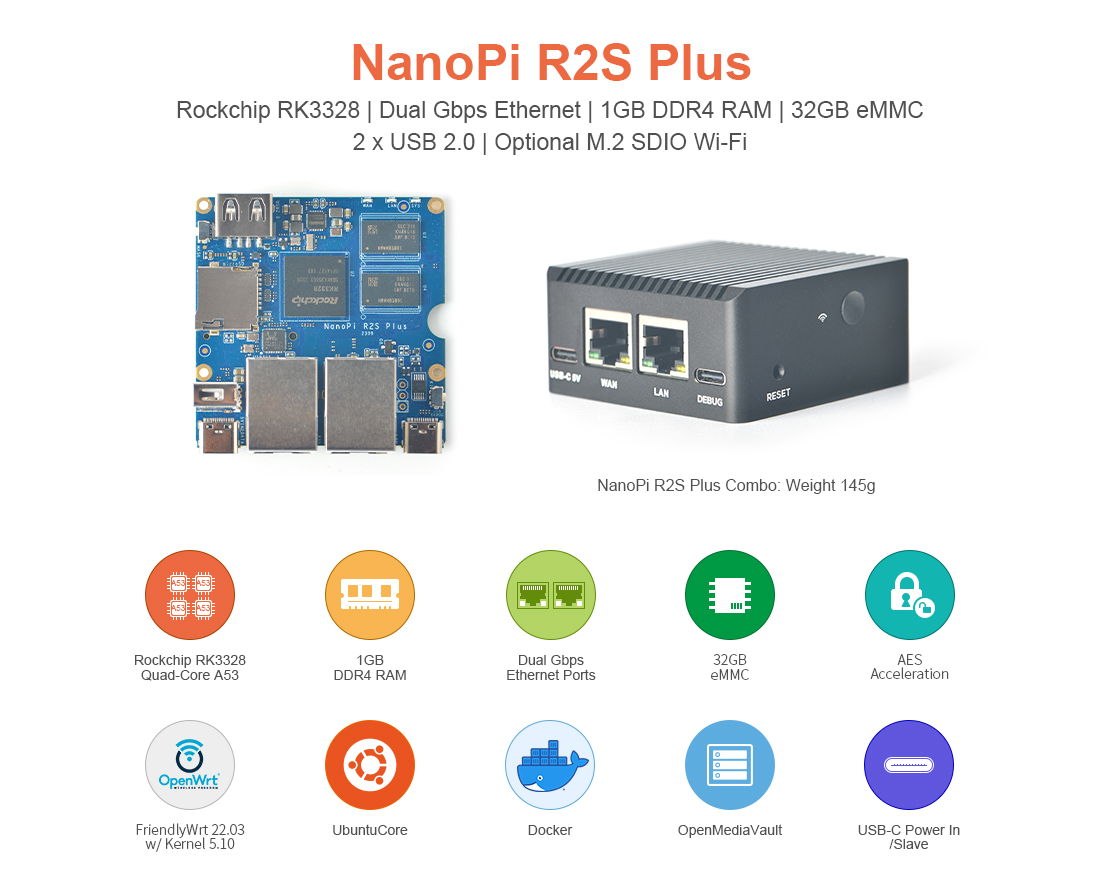 NanoPi R2S Plus