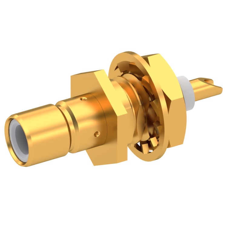 SMB / BULKHEAD JACK RECEPTACLE FRONT MOUNT – SOLDER POT