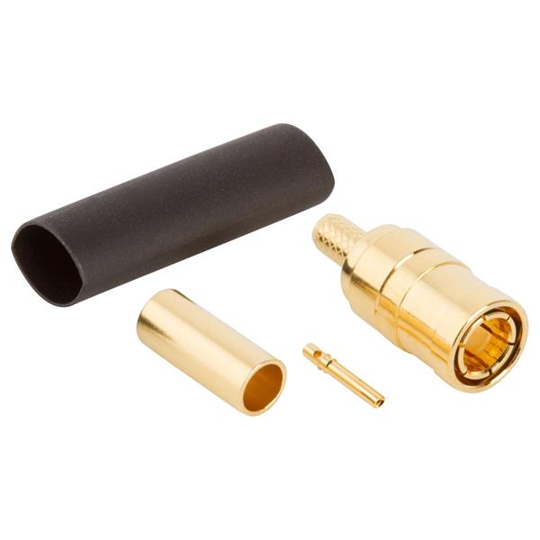 SMB Connector Straight plug female – for RG405 – CRIMP/Solder