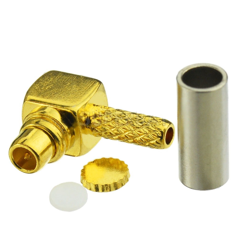 MMCX Right Angle Crimp Plug (male) RG-178 – soldering (mmx2-5090-1.37)