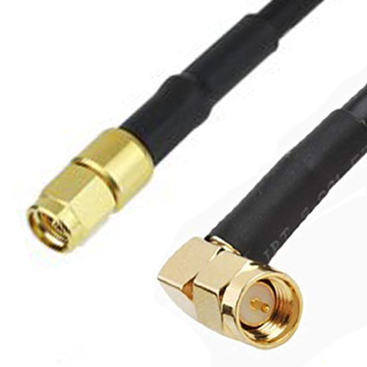 SMA Male Straight to SMA Male Right Angle Connector – RG58 – 1.75M