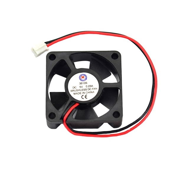Brushless DC Cooling Fan 12V 3510S 5 Blades 2 Wire 35x35x10mm Sleeve-Bearing (3510S)