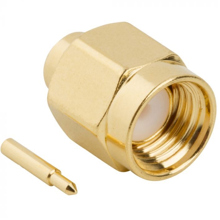 Connector SMA male Contact Termination & Shield Termination soldering – RG402