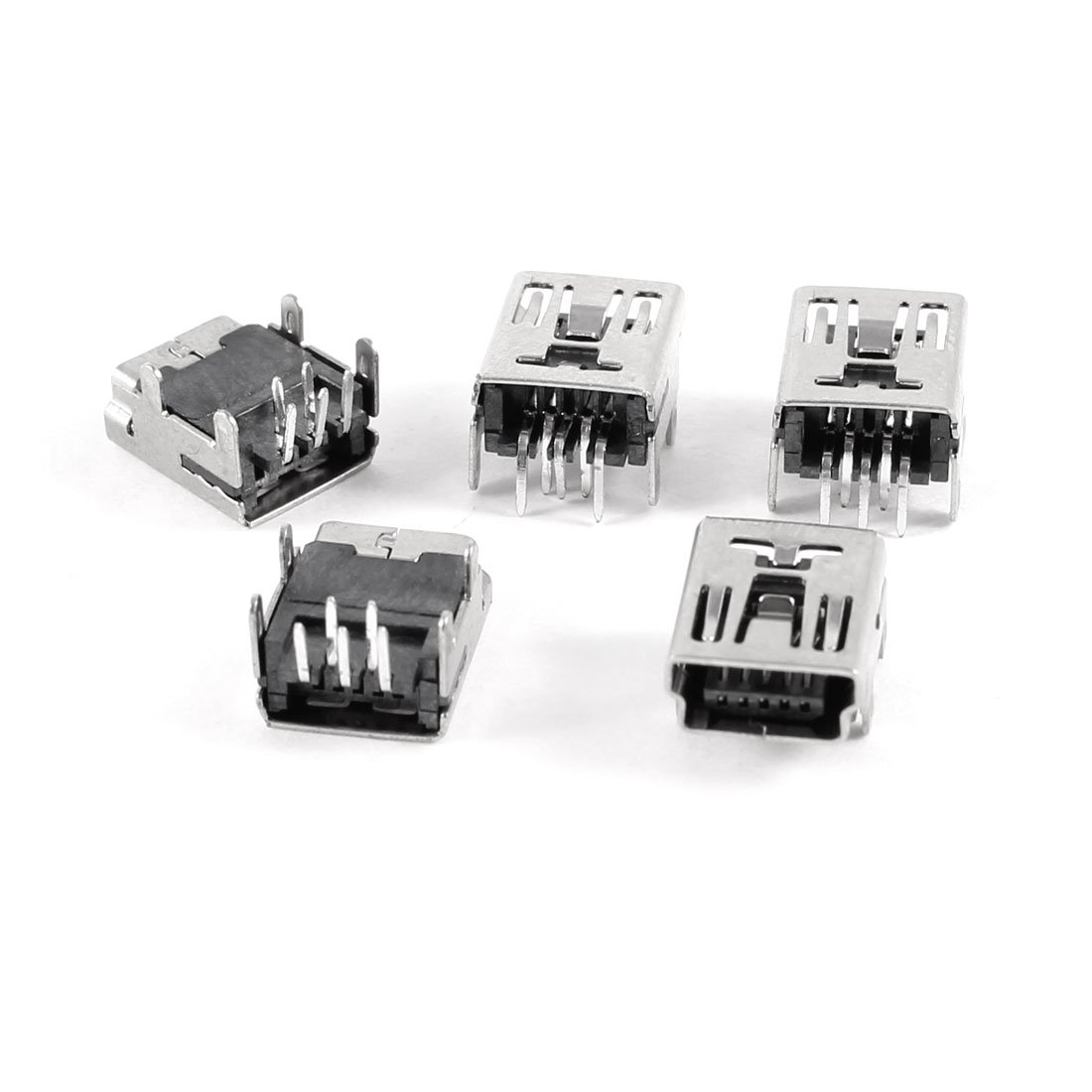 Mini USB Type B Female Socket /5-Pin Right Angle Dip PCB