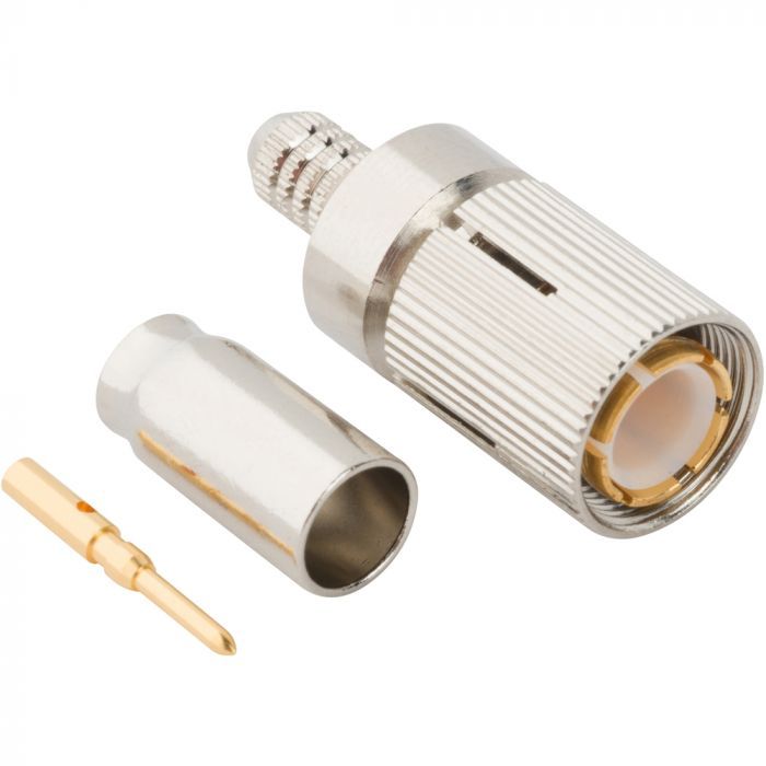 75 Ohm 1.6/5.6 Plug Connector Straight Male Crimp/Solder Attachment For RG59 (1656-7002)