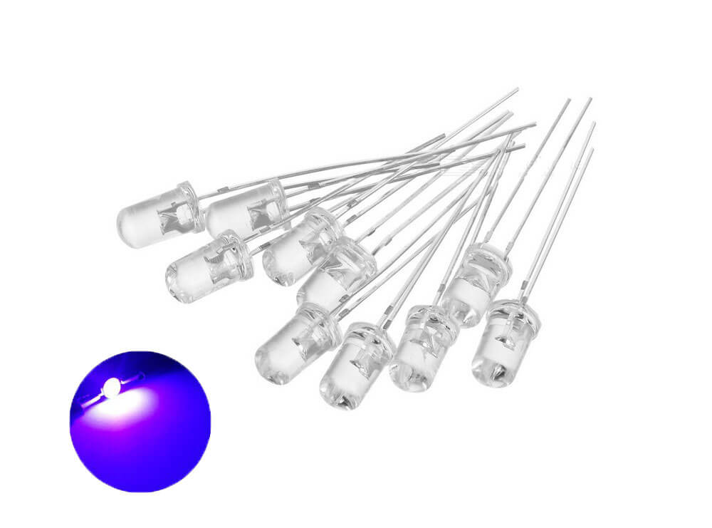 بسته 10 عددی LED UV لیزری هایبرایت 5mm فرابنفش