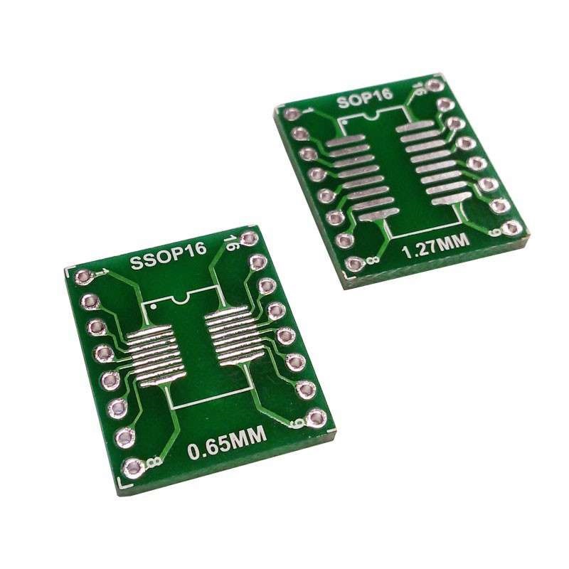 SMD to DIPبرد دو لایه تبدیل SOP16 / SSOP16 / TSSOP16 به DIP16