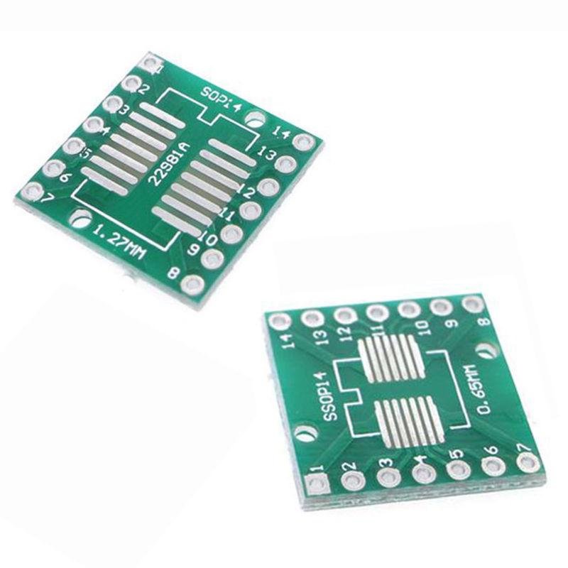 SMD to DIPبرد دو لایه تبدیل SOP14 / SSOP14 / TSSOP14 به DIP14