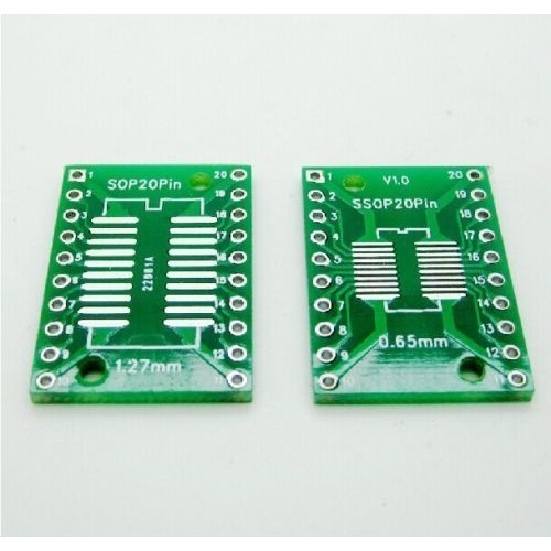 SMD to DIPبرد دو لایه تبدیل SOP20 / SSOP20 / TSSOP20 به DIP20