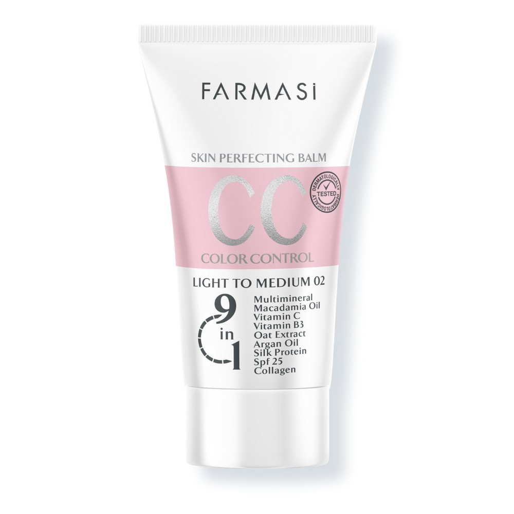 سی سی کرم فارماسی _ FARMASI _ شماره 02 _ LIGHT TO MEDIUM حجم 50 میل