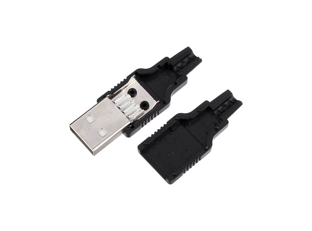 USB_A نری لحیمی به همراه کاور