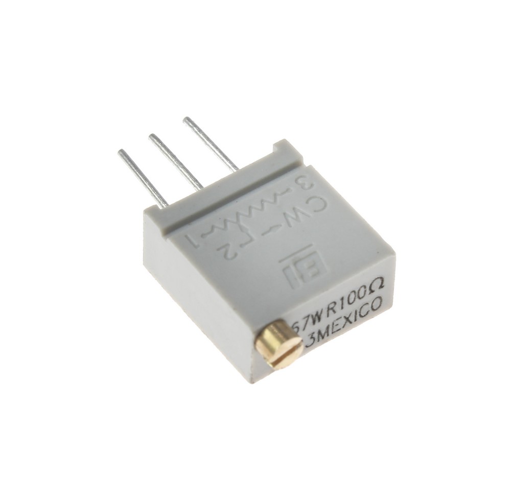 MULTITURN TRIMMING POTENTIOMETER 100OHMS GRAY