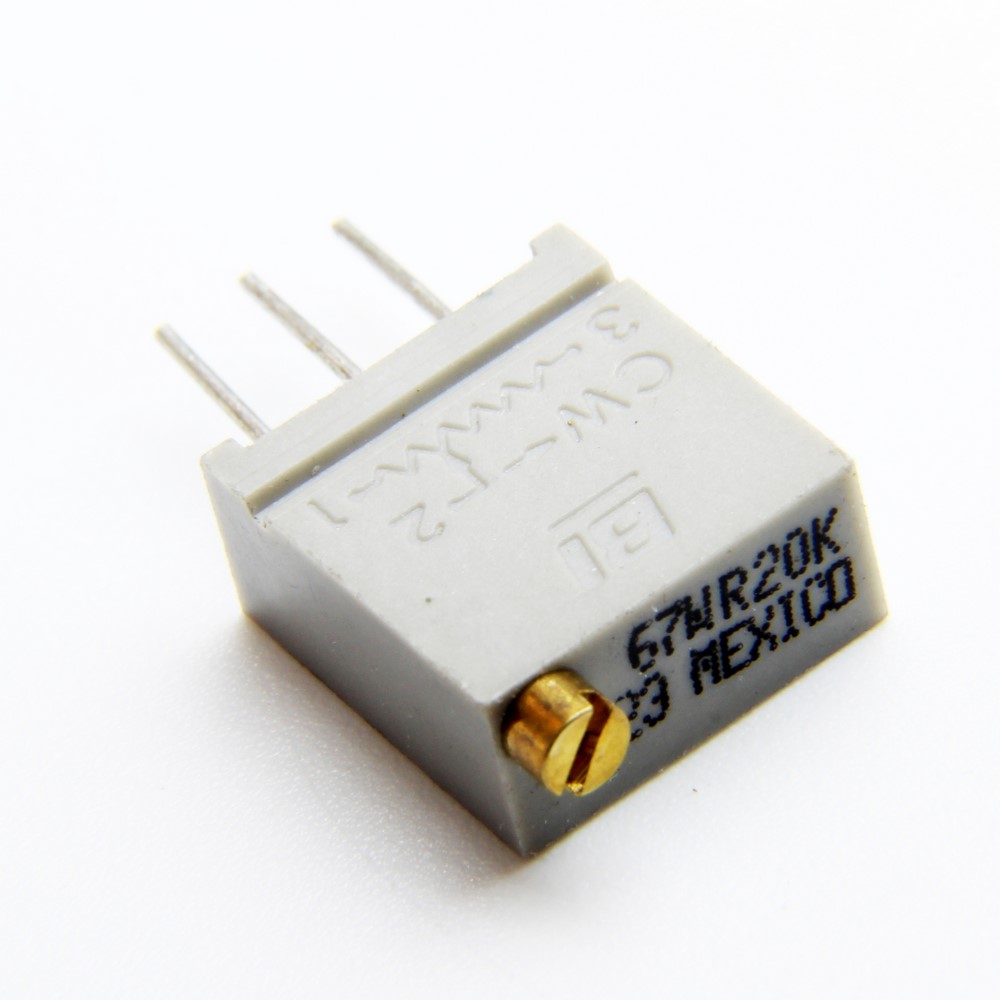 MULTITURN TRIMMING POTENTIOMETER 20KOHMS GRAY