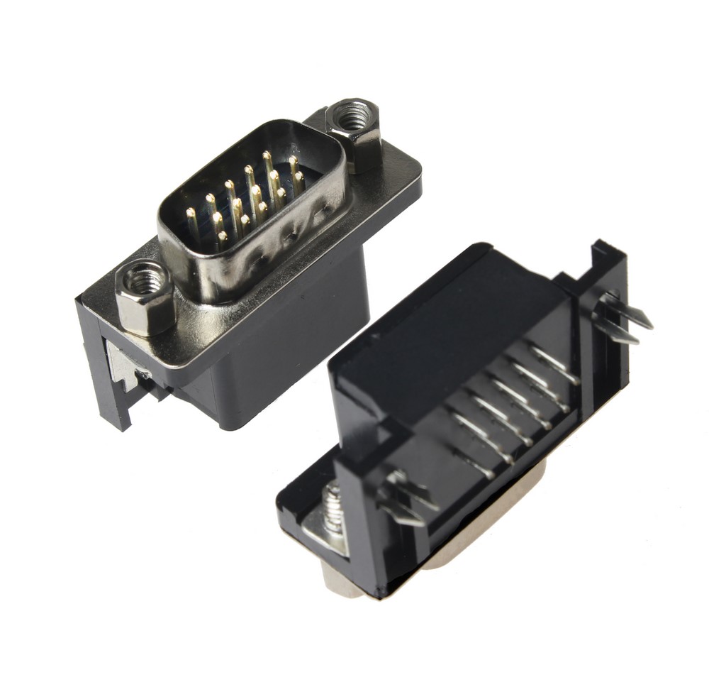 DB15 PIN D-SUB VGA RIGHT ANGEL MALE