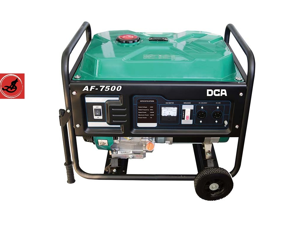 DCA ژنراتور مولد برق حجم موتور 420 سی سی AF7500E