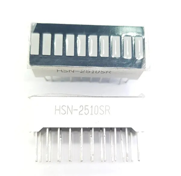 بارگراف ۱۰ بیتی قرمز صاف Segment Led Bar Graph