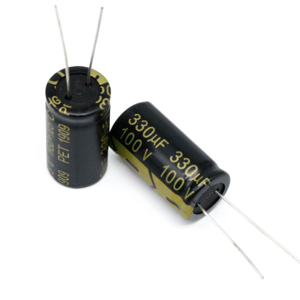 330UF 100V-13*25-105C-BLACK & GOLD
