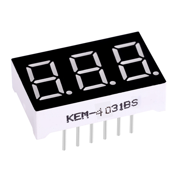 7SEGMENT DISPLAY 3DIGIT COMMON ANODE 16*30 RED 4031BS