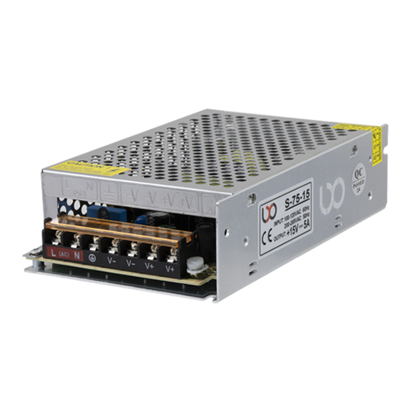 منبع تغذیه سوییچینگ ۱۵ ولت ۵ آمپر صنعتی LXO S-75-15 | خرید مطمئن از فرالیزر