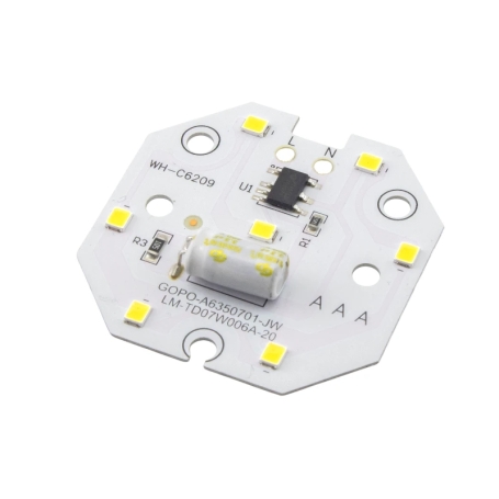 LED DOB سفید مهتابی 220VAC 7W شش ضلعی سایز 44mm