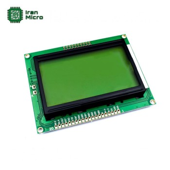 LCD گرافیکی 64*128 بک لایت سبز - با درایور KS0108 - NN_201_000000_01A003_01869