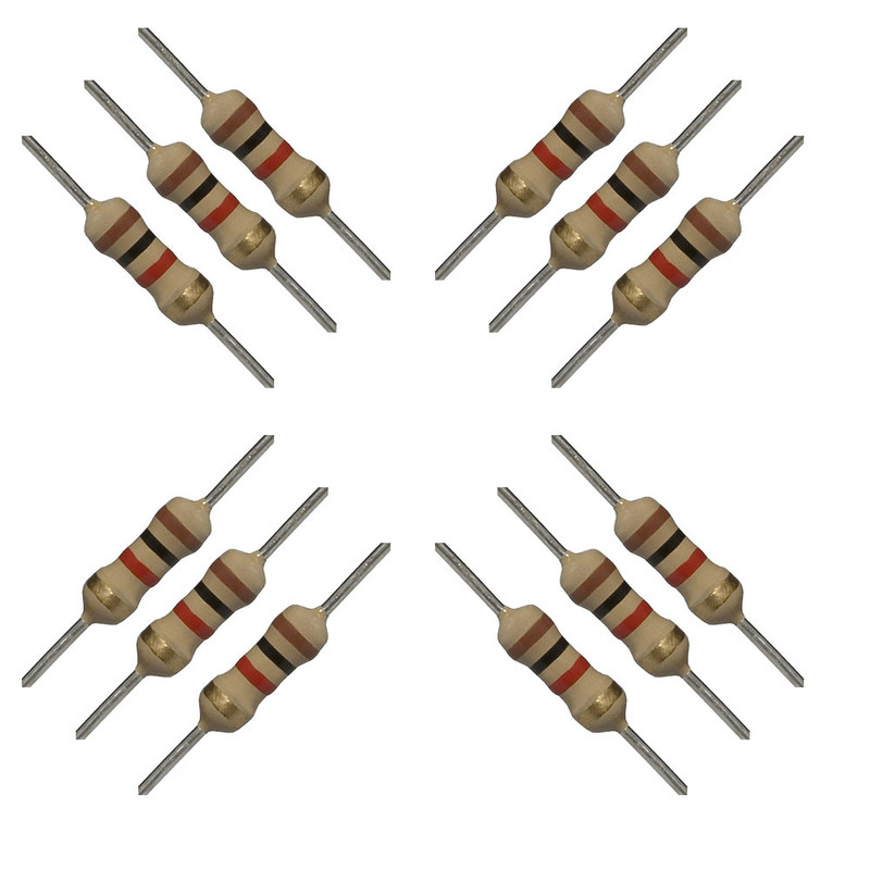 مقاومت 1 کیلو اهم 2 وات کد 1K-2w بسته 12 عددی