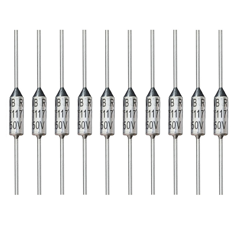 فیوز حرارتی مدل TF-10A-117D بسته 10 عددی
