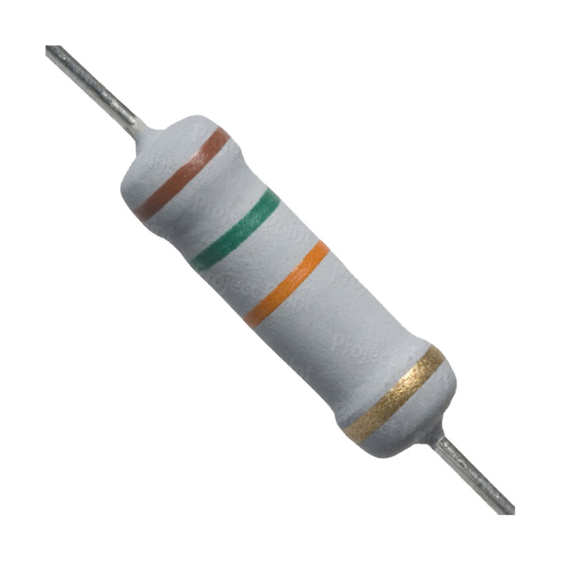 مقاومت 15 کیلو اهم 1 وات کد 15K/1W بسته 50 عددی