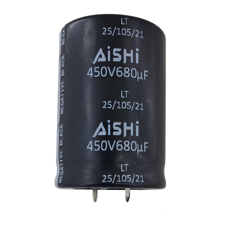 خازن الکترولیت 680uF میکرو فاراد آیشی مدل 450V ولت