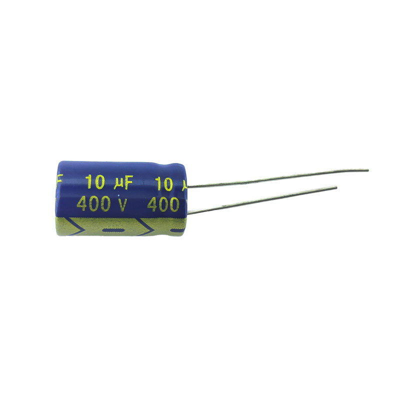 خازن الکترولیت 10uF میکرو فاراد جی دبلیو کو مدل 400v بسته 2 عددی
