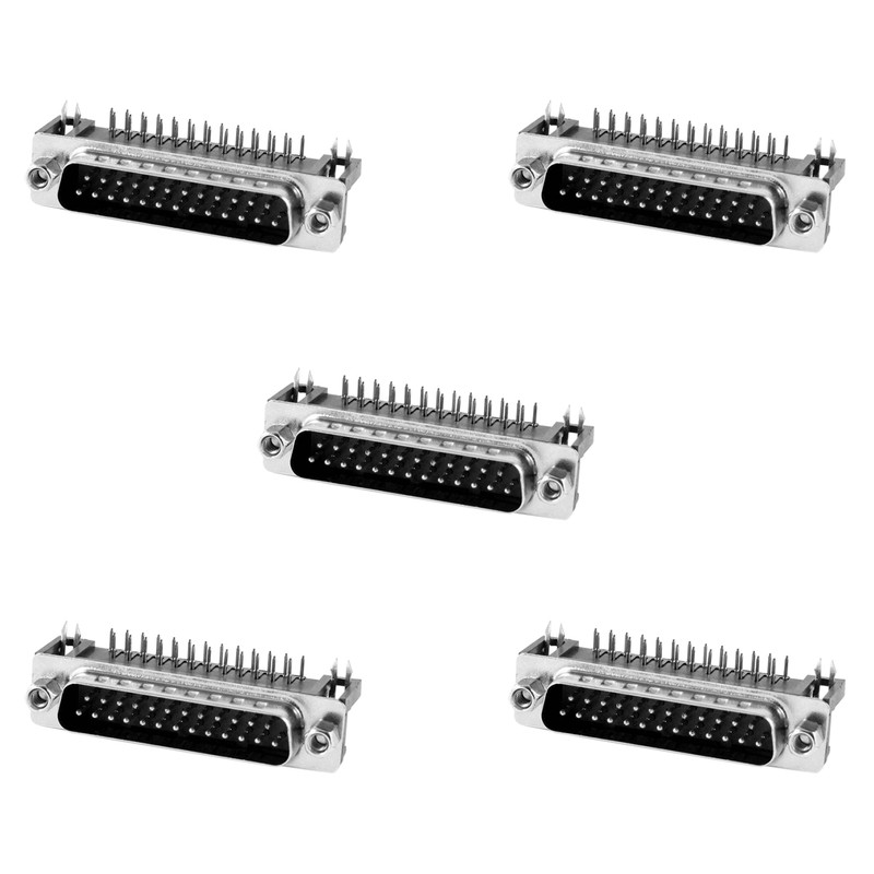 کانکتور سریال نری 25 پین مدل DB25-Right.Angle بسته 5 عددی
